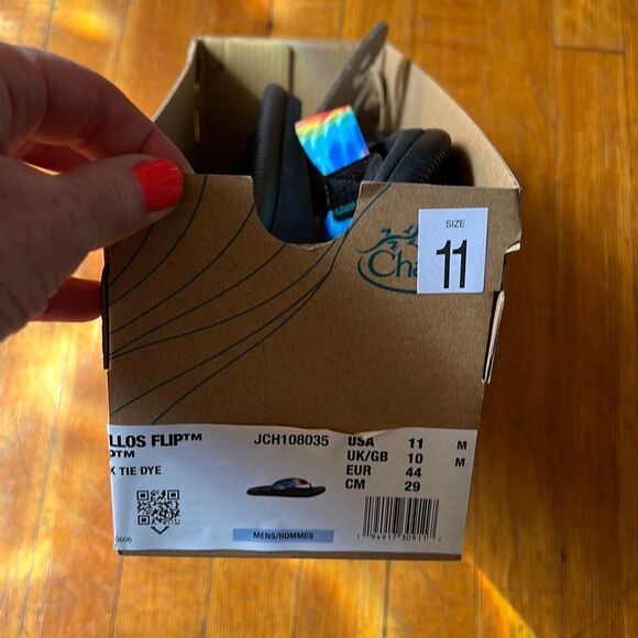 Chaco Men's Chillos Flip Flops - Dark Tie Dye New Size 11 - Picture 5 of 5